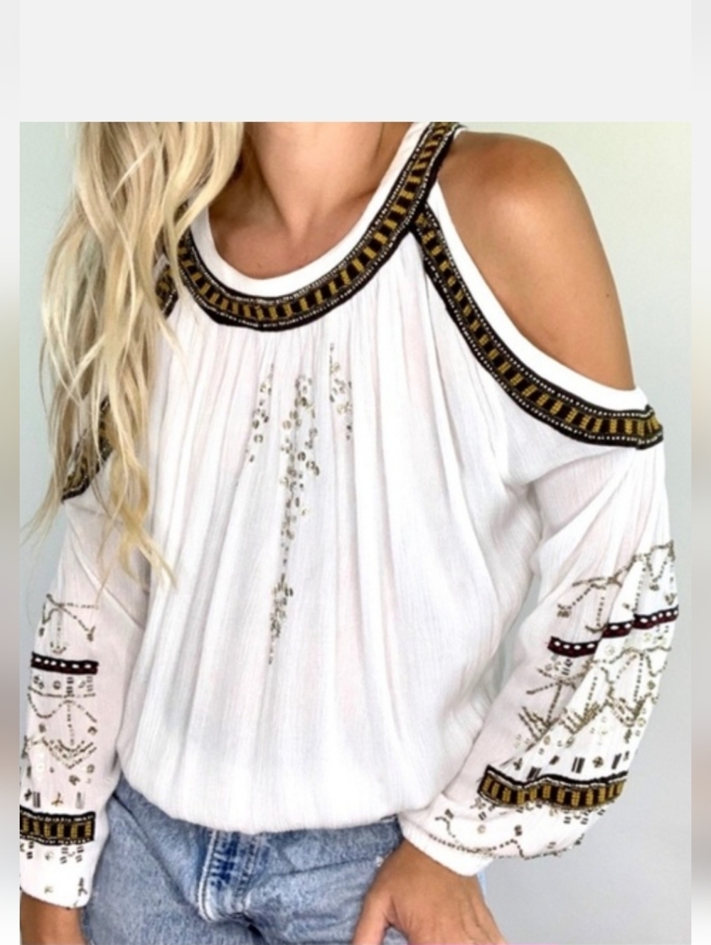 Free People Give Him The Cold Shoulder Top See Details